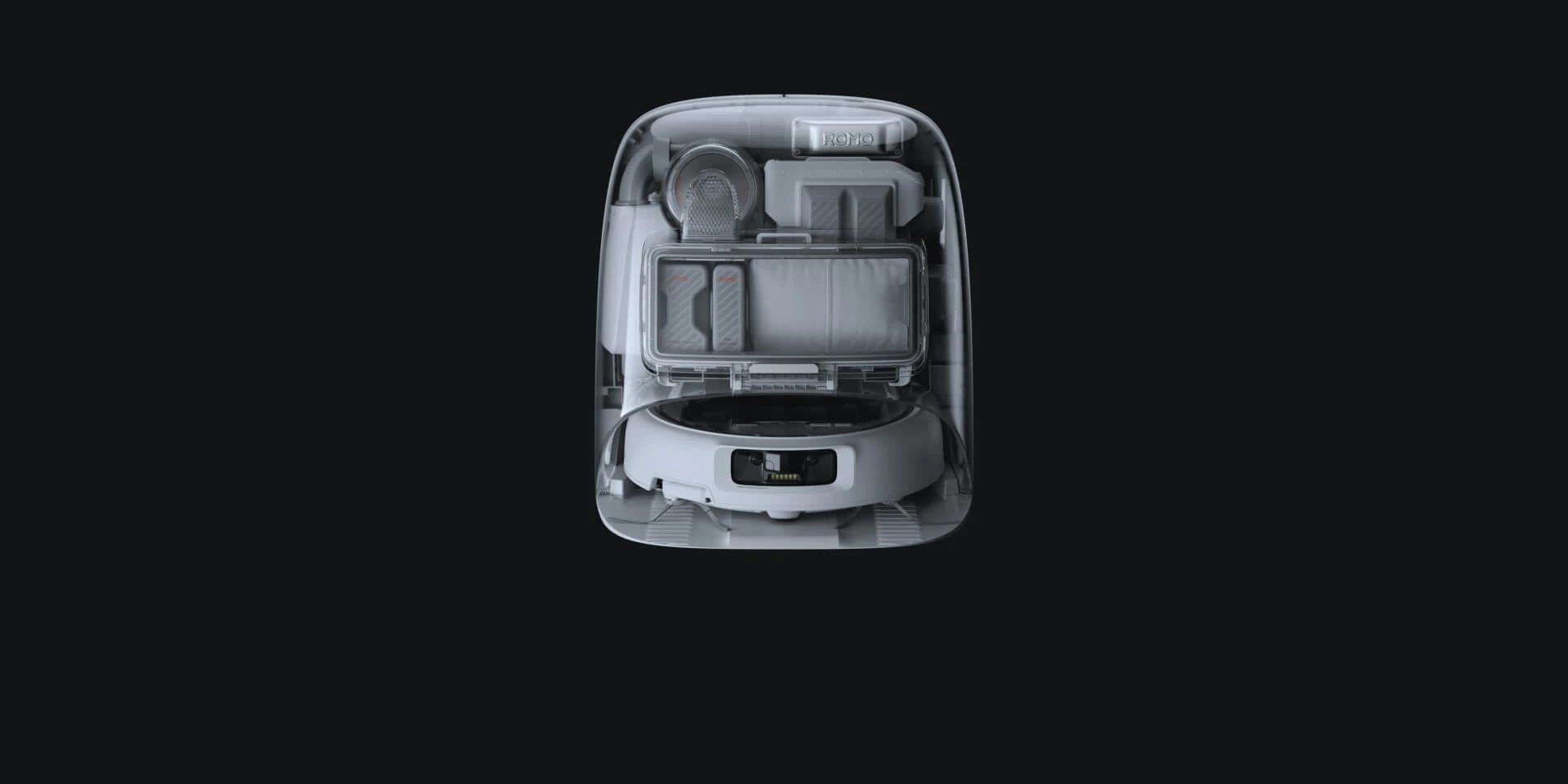 Plaunantis robotas siurblys su stotele DJI ROMO P / CP.CR.00000052.01 aprašymas - Prekės nuotrauka Plaunantis robotas siurblys su stotele DJI ROMO P / CP.CR.00000052.01 aprašymas - Prekės nuotrauka