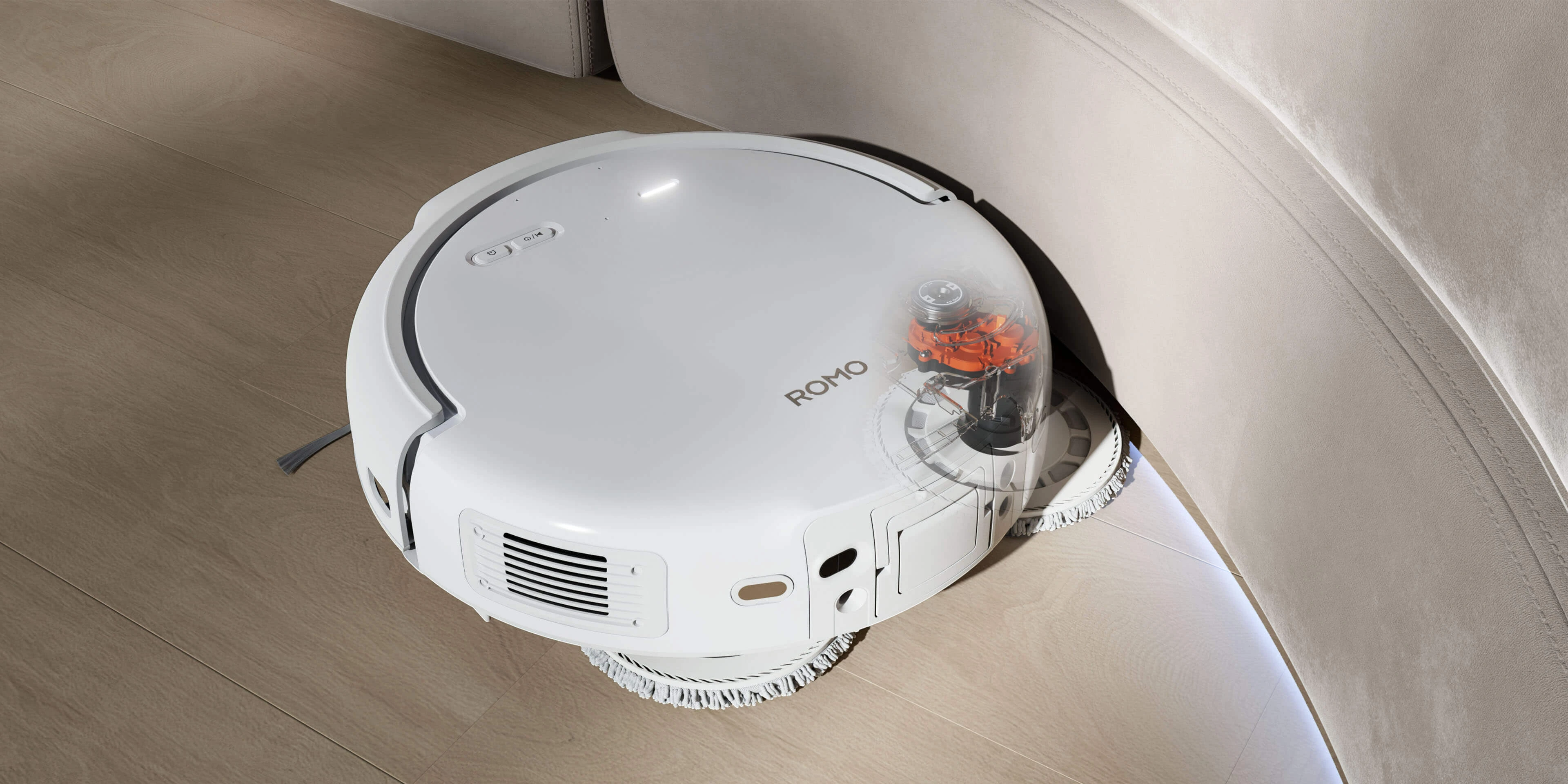 Plaunantis robotas siurblys su stotele DJI ROMO S I CP.CR.00000053.01 aprašymas - Prekės nuotrauka Plaunantis robotas siurblys su stotele DJI ROMO S I CP.CR.00000053.01 aprašymas - Prekės nuotrauka