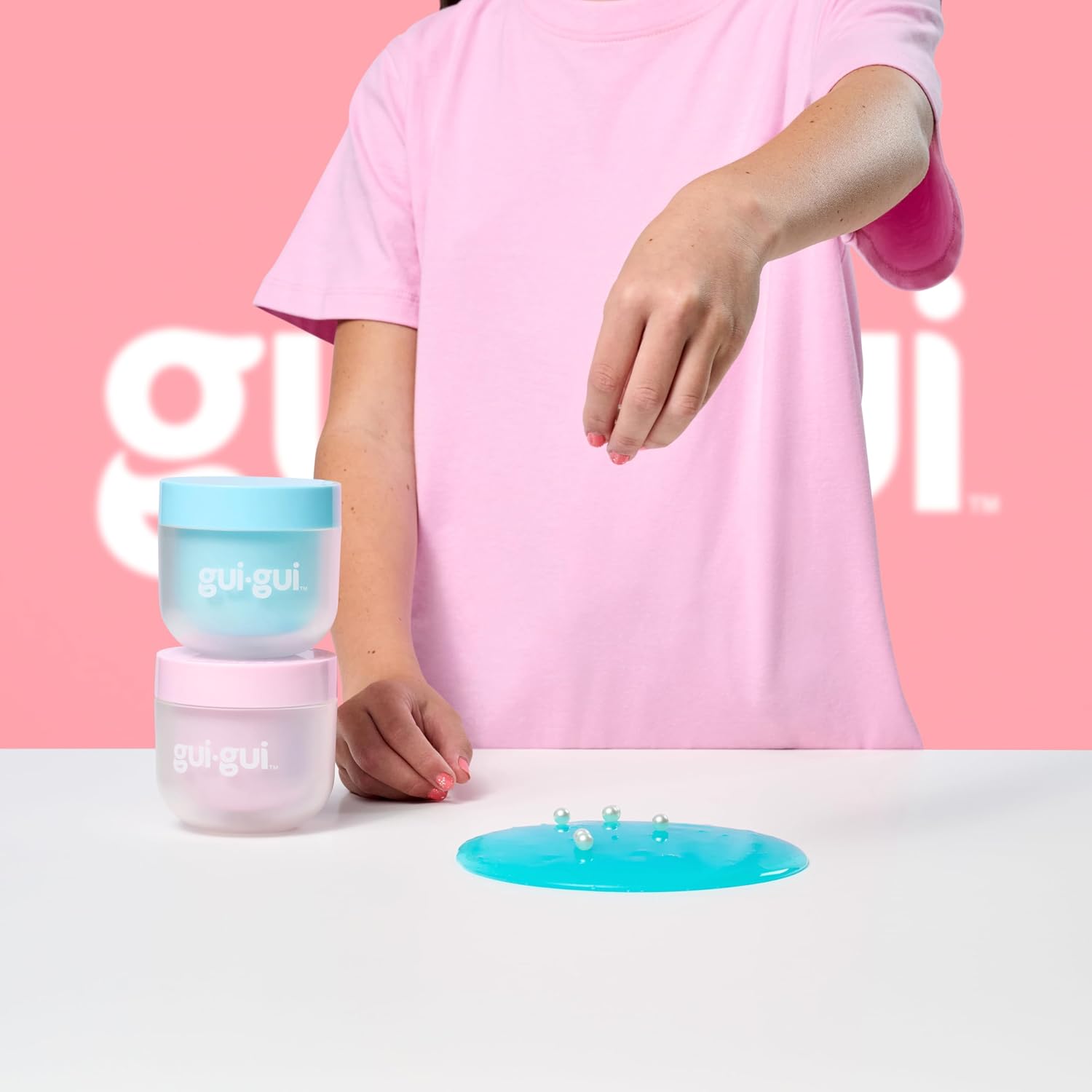 Gui Gui Kūrybinis gleivių rinkinys DELUXE Shimmer Slime, 2vnt aprašymas - Prekės nuotrauka