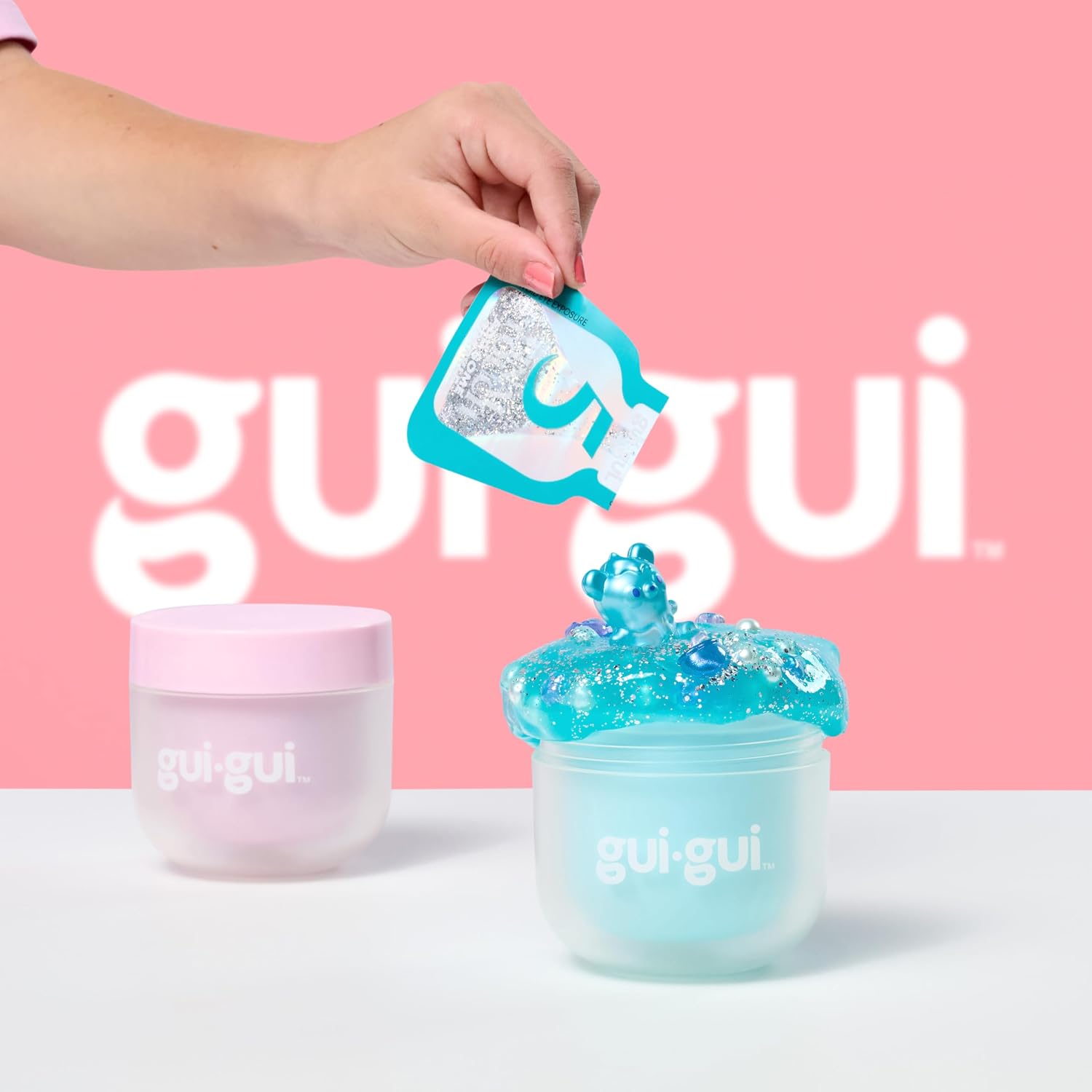 Gui Gui Kūrybinis gleivių rinkinys DELUXE Shimmer Slime, 2vnt aprašymas - Prekės nuotrauka