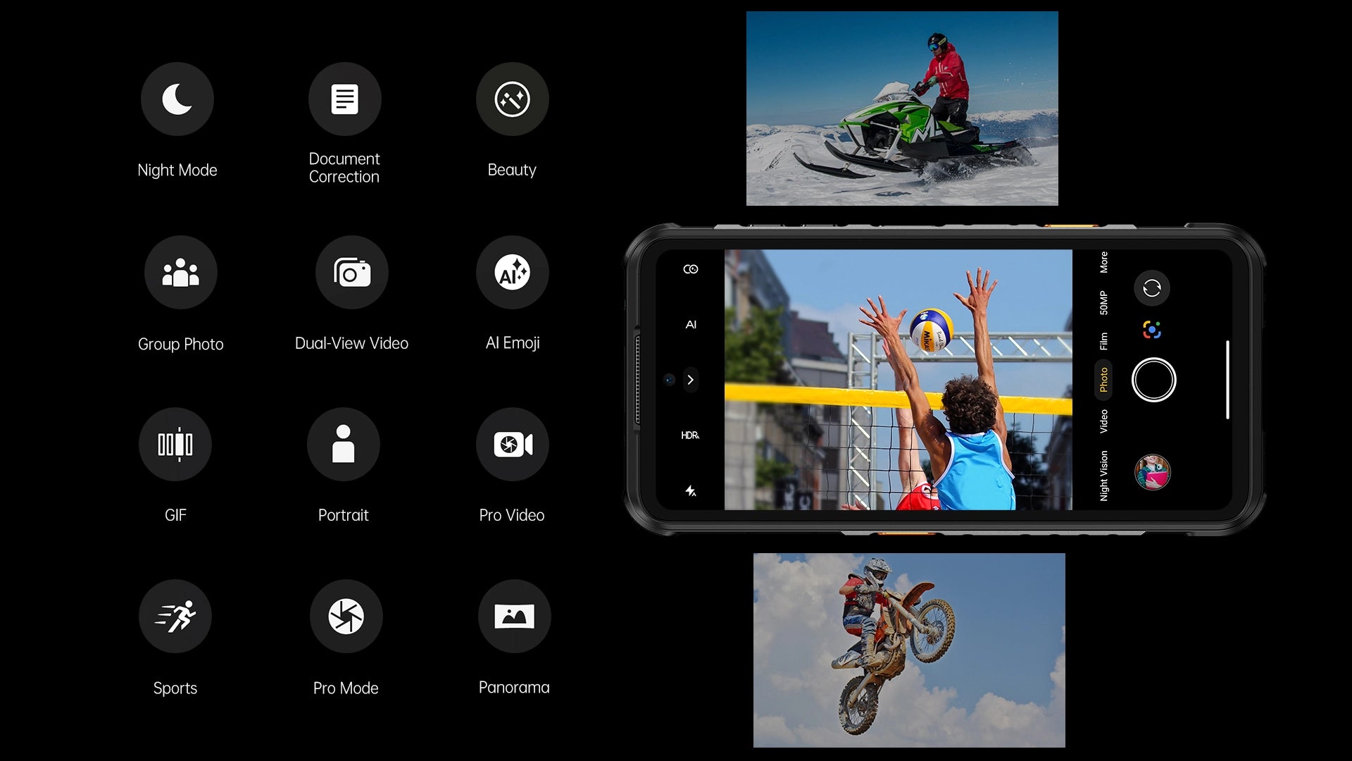 Išmanusis telefonas UleFone RugOne Xever 7 Pro 5G, 12 GB / 512 GB, 6,67