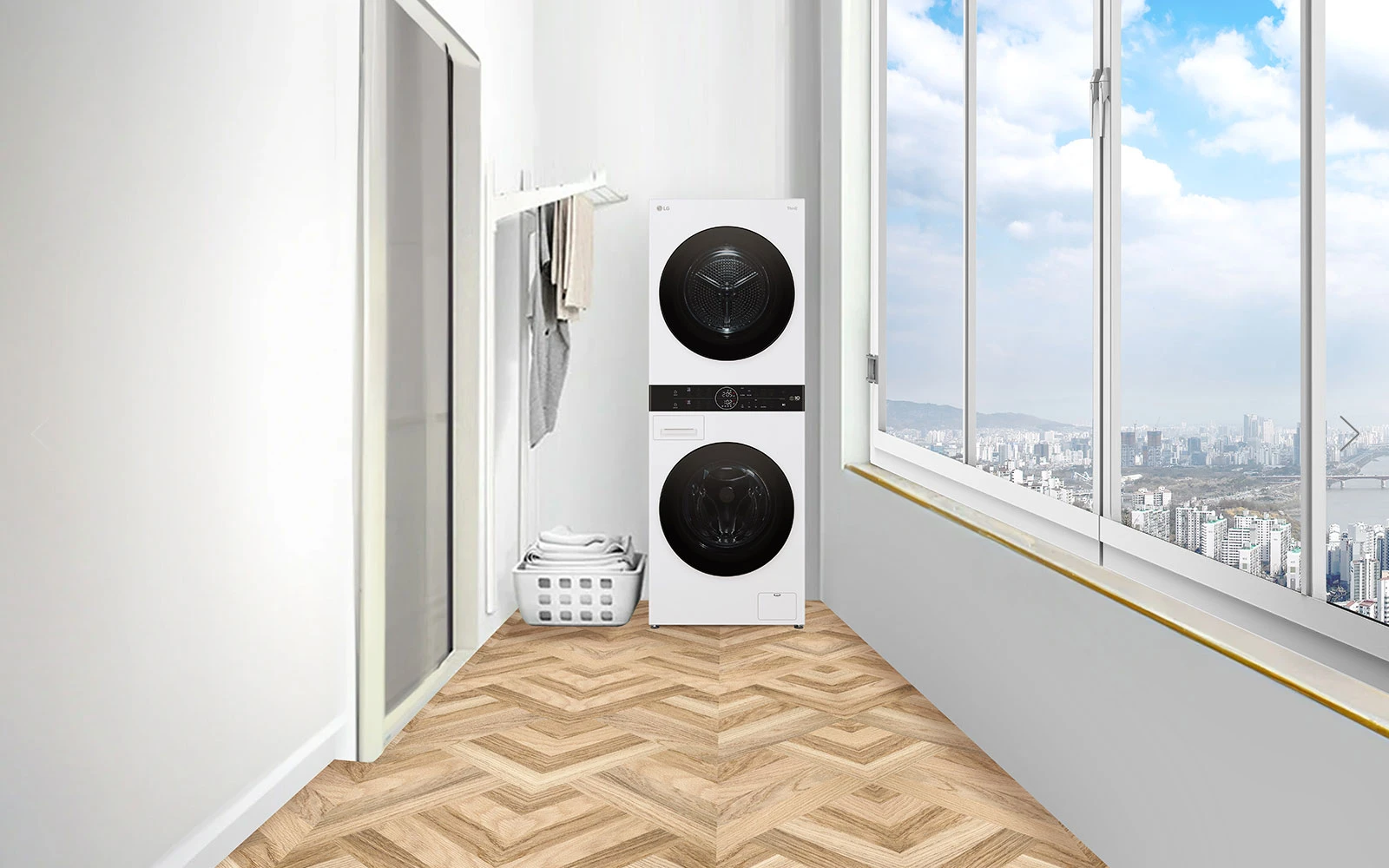 Skalbimo mašina Skalbyklė–džiovyklė LG WashTower™ WT1210WWF, 12/10 kg, 1400 aps./min, Steam™, TurboWash™360, ThinQ™ Wi-Fi aprašymas - Prekės nuotrauka