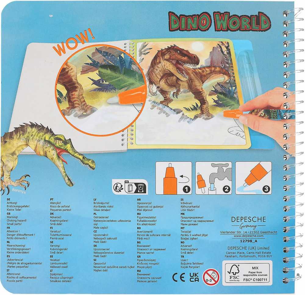 Dino World Dino pasaulis – vandens magijos knyga ( 0412798 )
