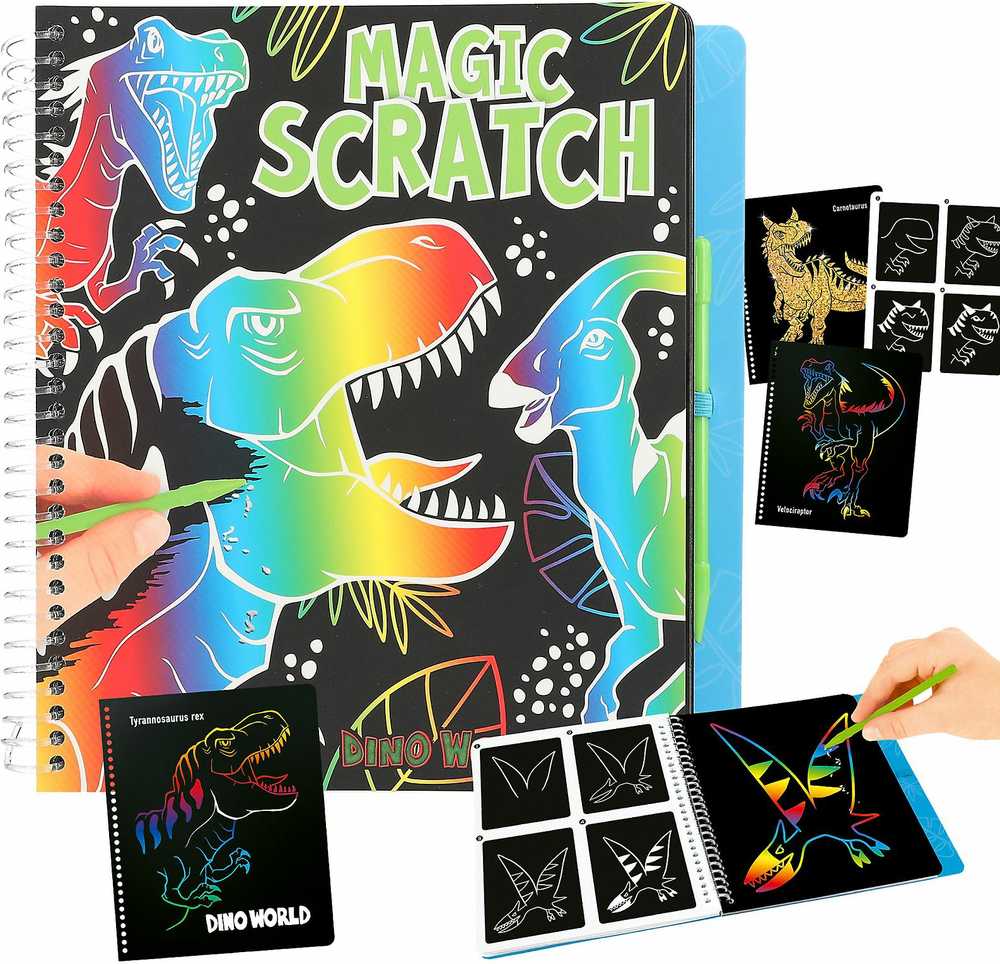 Dino World Dino pasaulis Dino pasaulis – „Magic Scratch Book“ (0412732)