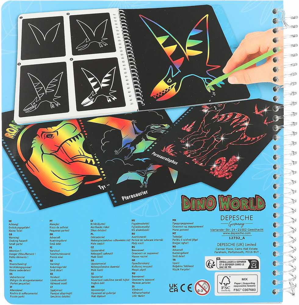 Dino World Dino pasaulis Dino pasaulis – „Magic Scratch Book“ (0412732)