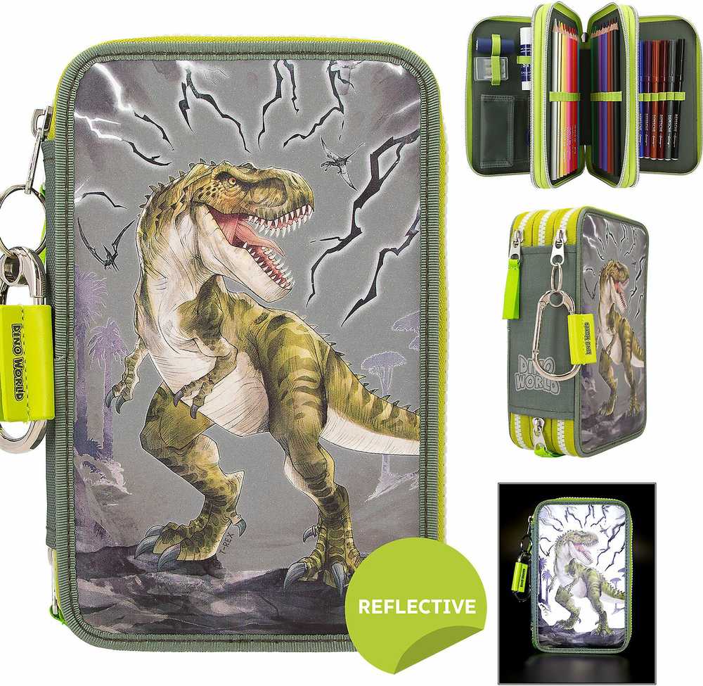 Depesche Top Model 11758 Dino World Reflector rašinėlių dėklas su priedais