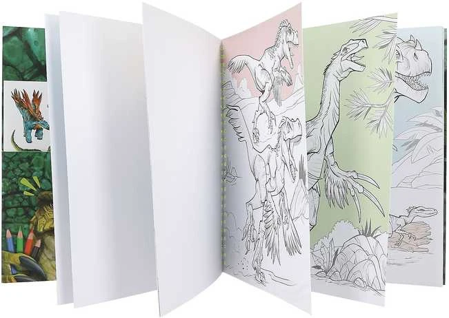Dino World - Spalvinimo knygelė su rezervuojamais blizgučiais (0412757)