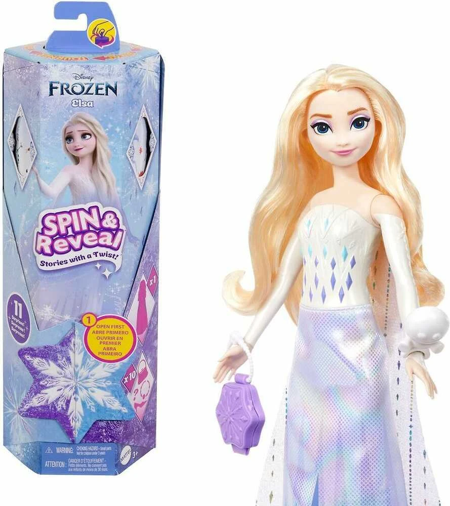 Lelė Mattel „Disney Frozen Spin & Reveal“ Elzos siurprizų rinkinys