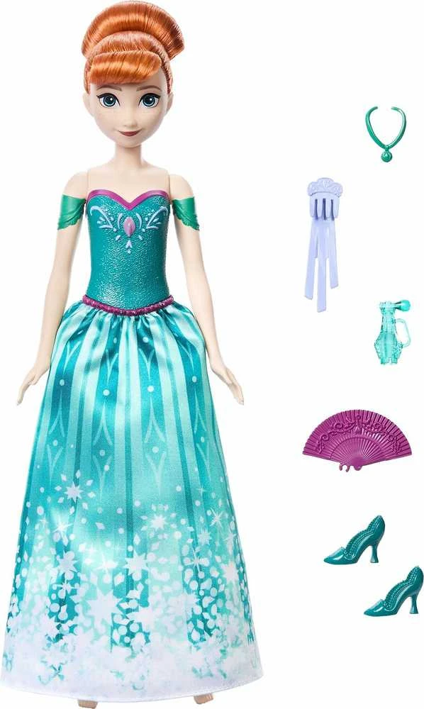 Mattel „Disney Frozen Spin And Reveal“ lėlės Anos siurprizų rinkinys JBG60 aprašymas - Prekės nuotrauka