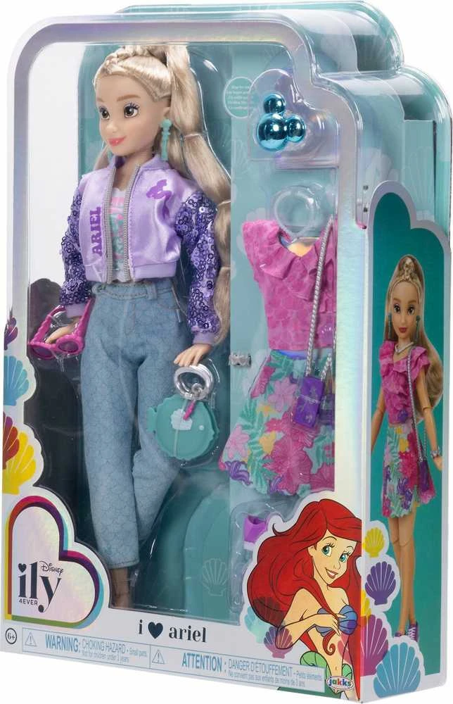 Jakks Pacific „Disney ILY 4ever“ madingas lėlės rinkinys su Arielės undinėlės motyvu ir aksesuarais, 30 cm