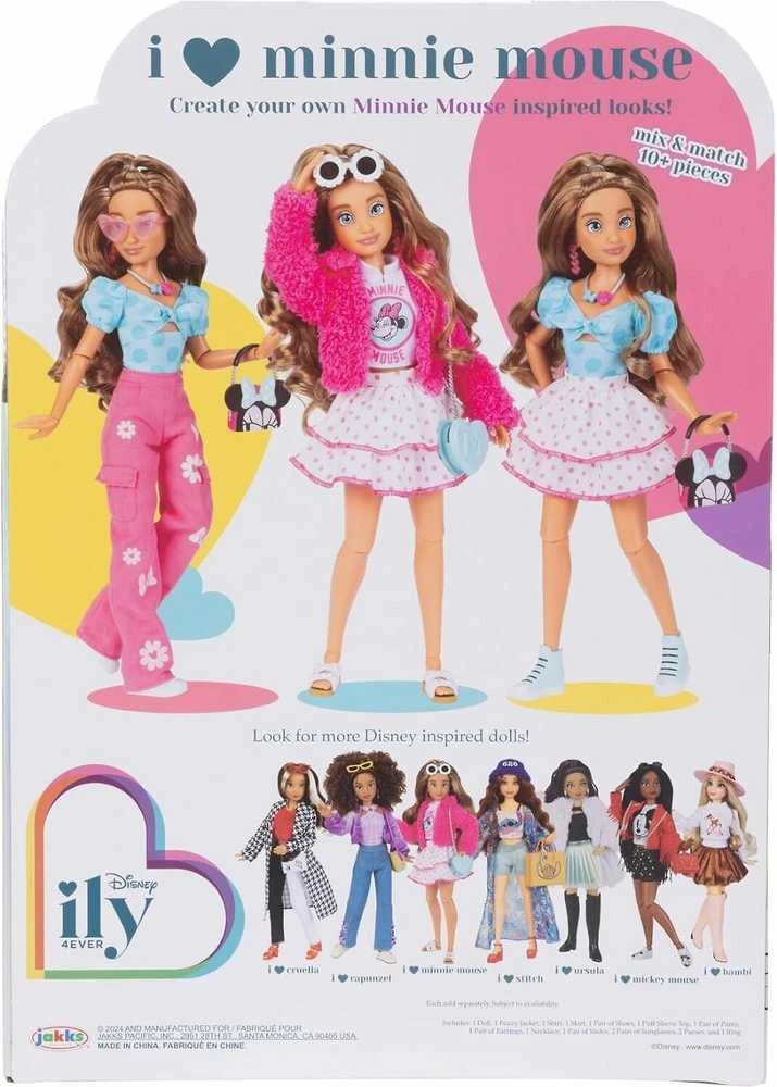 Jakks Pacific Disney ILY 4ever madingų lėlių rinkinys su Minnie Mouse motyvu ir aksesuarais, 30 cm