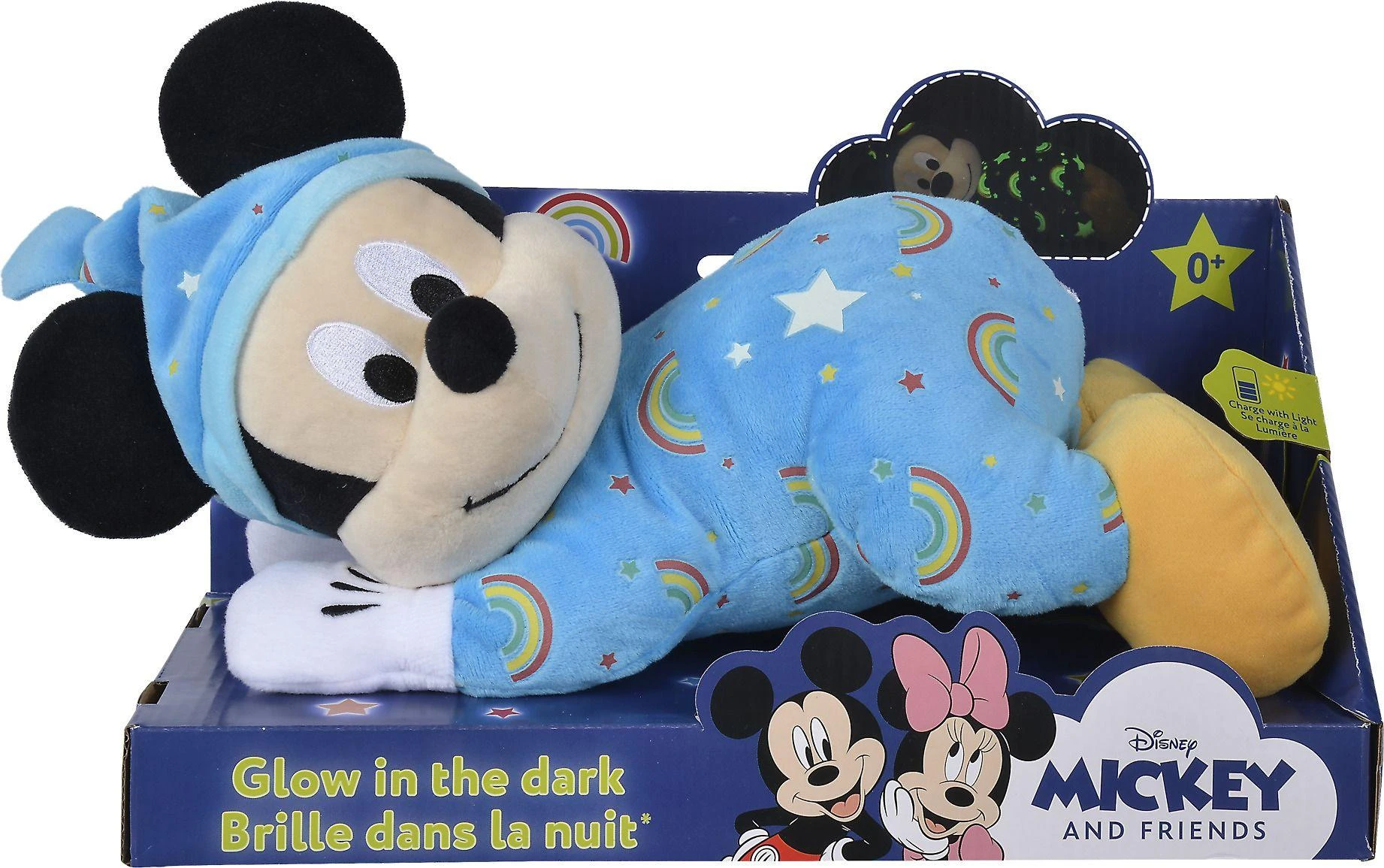 Mattel Disney Peliukas Mikis pliušinis žaislas, šviečiantis tamsoje, 30 cm