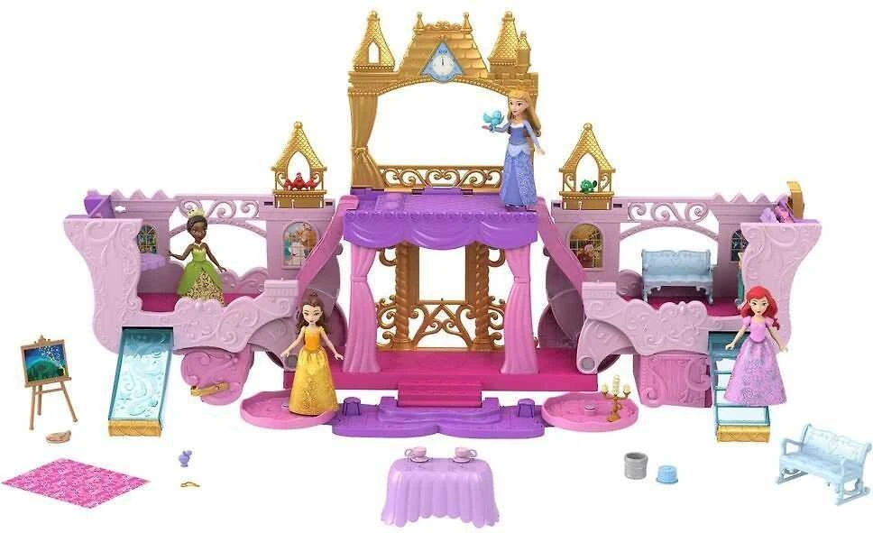 Mattel Disney Princess. Rinkinys 2w1 Karoca i Zamek HWX17