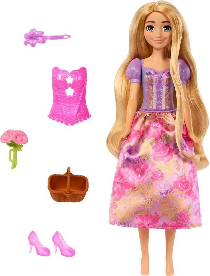 Mattel DISNEY PRINCESS SPIN and REVEAL Auksaplaukės siurprizų rinkinys (HTV86)