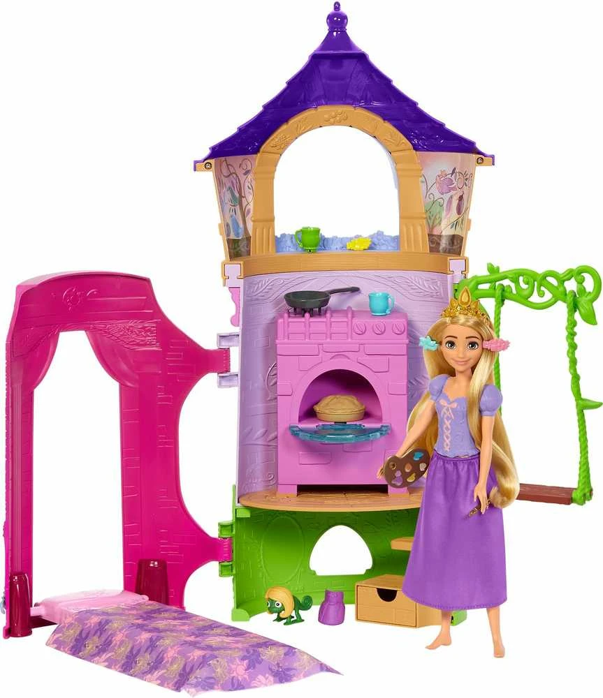 DISNEY PRINCESS Lėlės Auksaplaukės ir bokšto rinkinys