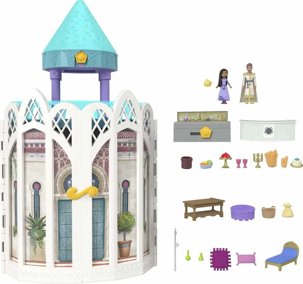 Mattel „Disney Wish“ – Rosos pilies lėlių namelio rinkinys (HPX38)