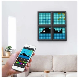 Divoom Pixoo Bilderrahmen m. einstellb. Pixeln juodas