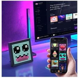 Divoom Pixoo Bilderrahmen m. einstellb. Pixeln juodas