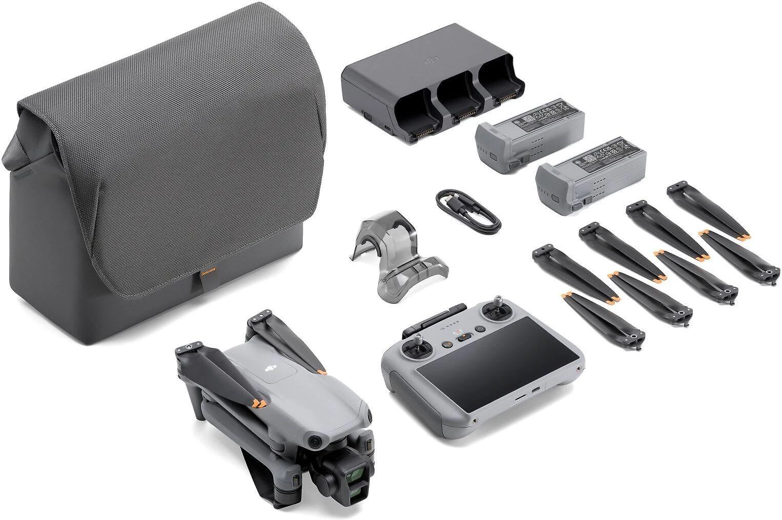 Dronas DJI Air 3 Fly More Combo su DJI RC-N2 valdymo pultu aprašymas - Prekės nuotrauka
