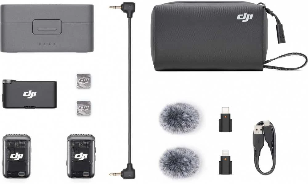DJI Mic 2 (2 TX + 1 RX + įkrovimo dėklas) (CE) Mikrofonas
