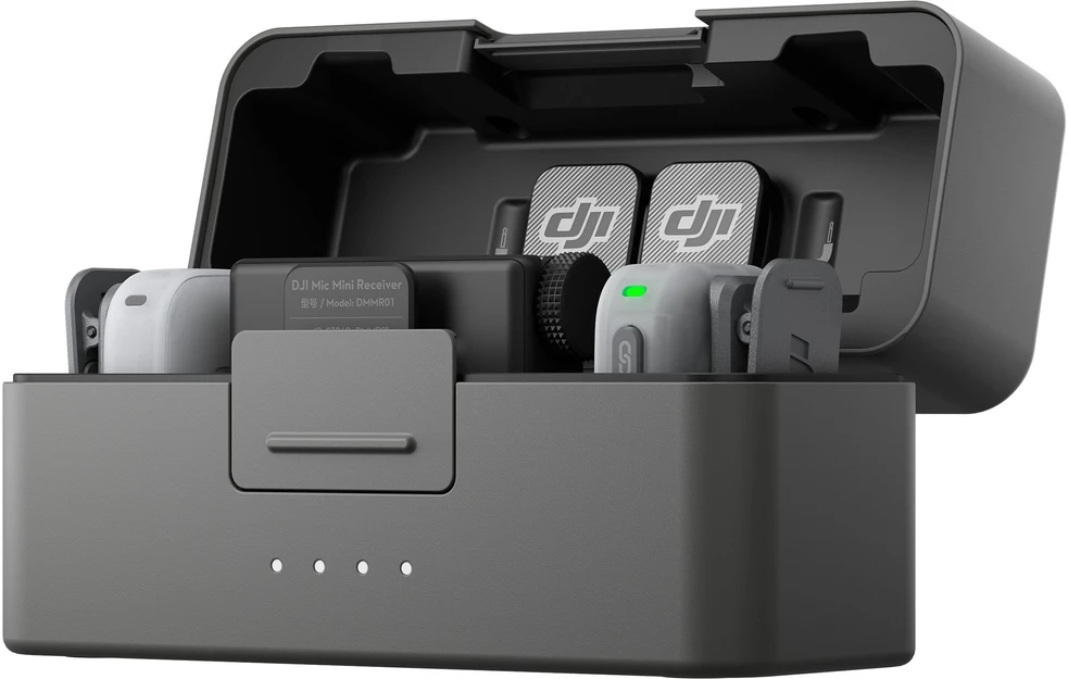 DJI Mic Mini 2 (2 siųstuvai + 1 imtuvas + įkrovimo dėklas)