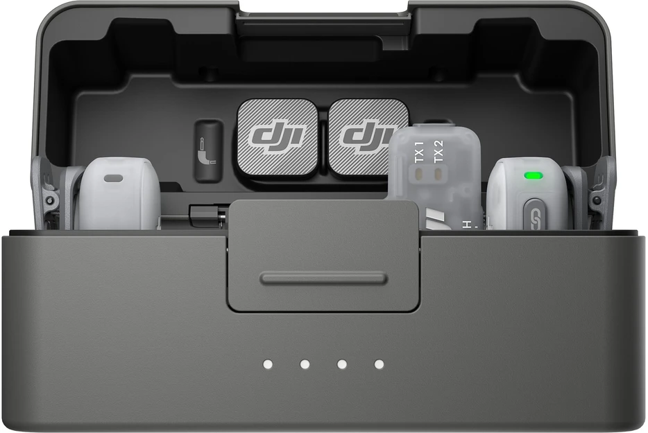 DJI Mic Mini 2 (2 siųstuvai + 1 mobilus imtuvas + įkrovimo dėklas)