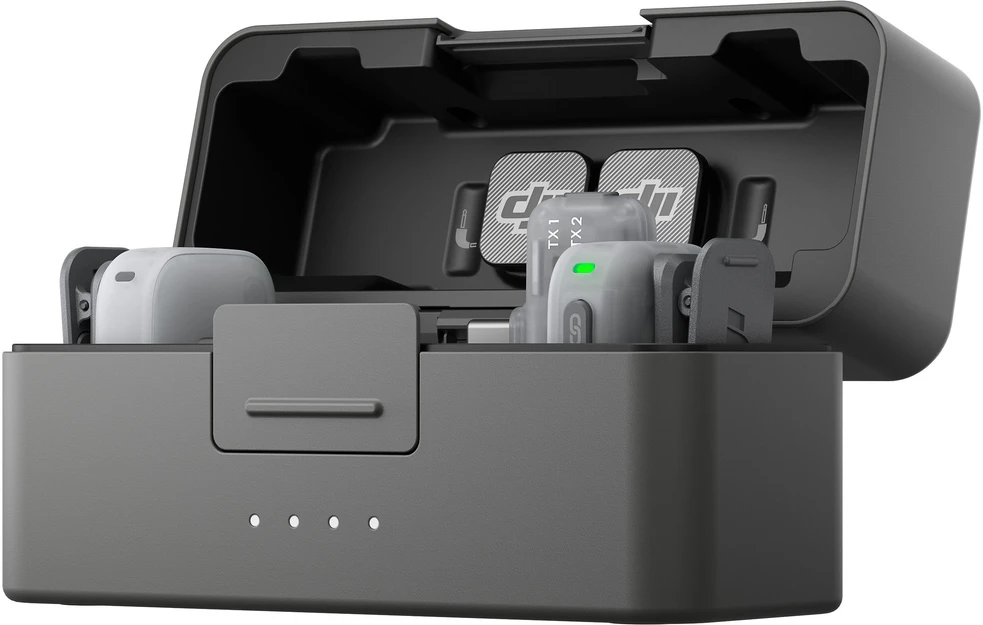DJI Mic Mini 2 (2 siųstuvai + 1 mobilus imtuvas + įkrovimo dėklas)