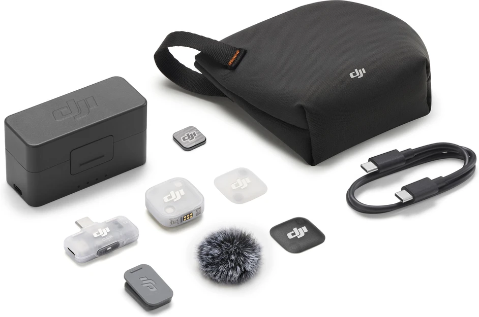 DJI Mic Mini 2 (1 siųstuvas + 1 mobilusis imtuvas + įkrovimo dėklas)