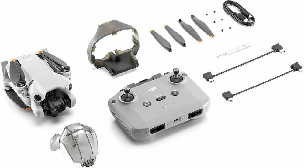 Dronas DJI Mini 4K su RC-N1C valdymo pultu