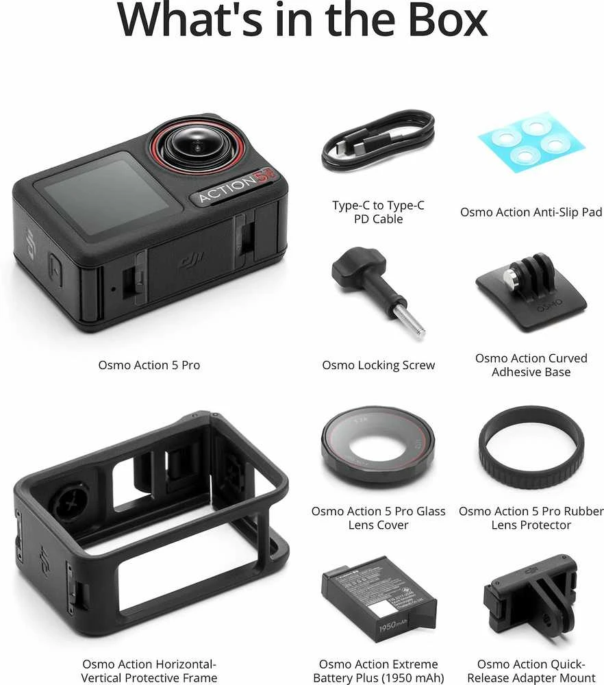 DJI Osmo Action 5 Pro standartinis derinys
