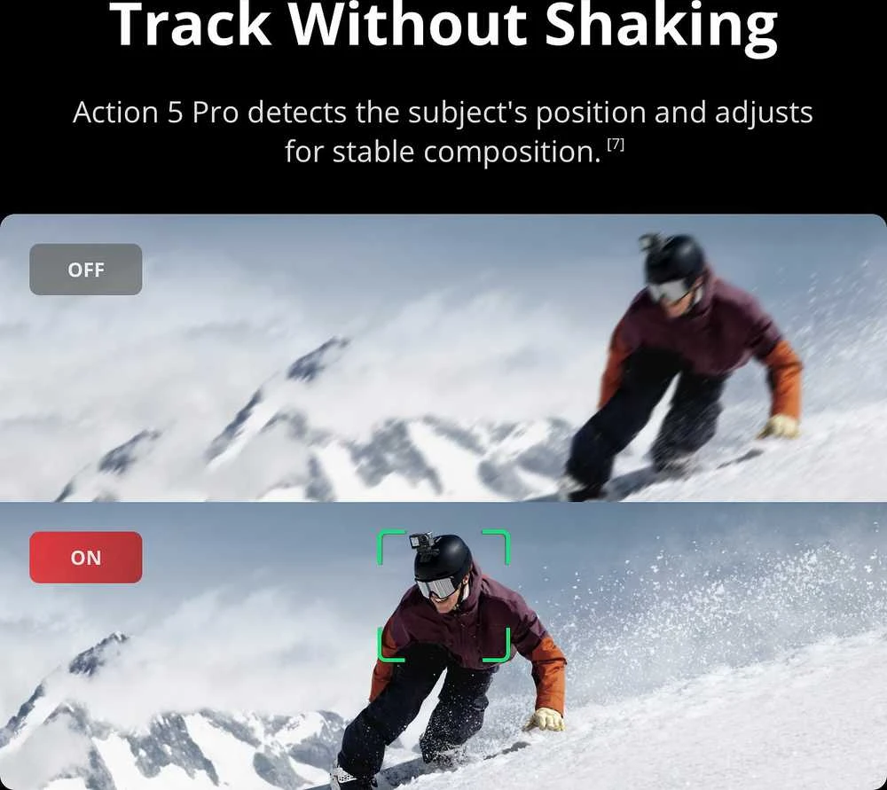 DJI Osmo Action 5 Pro standartinis derinys