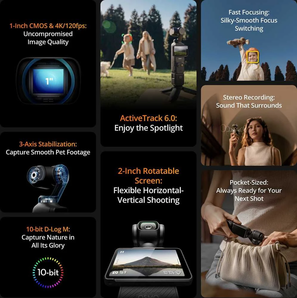 DJI Osmo Pocket 3 Creator Combo kamera
