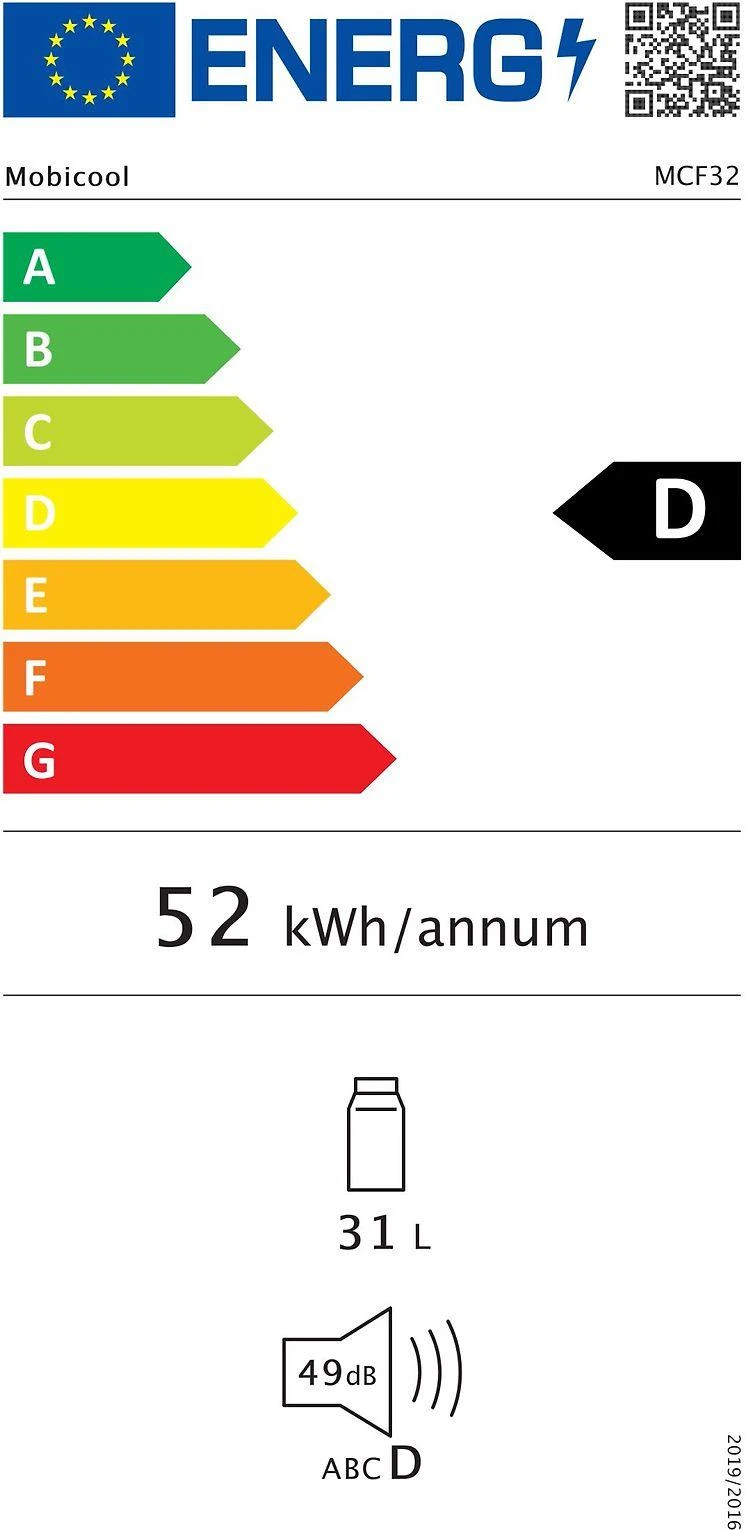 Mobicool kompresorinis kelioninis šaldytuvas MCF 32, +20 °C / –10 °C, 12V/24V/240V