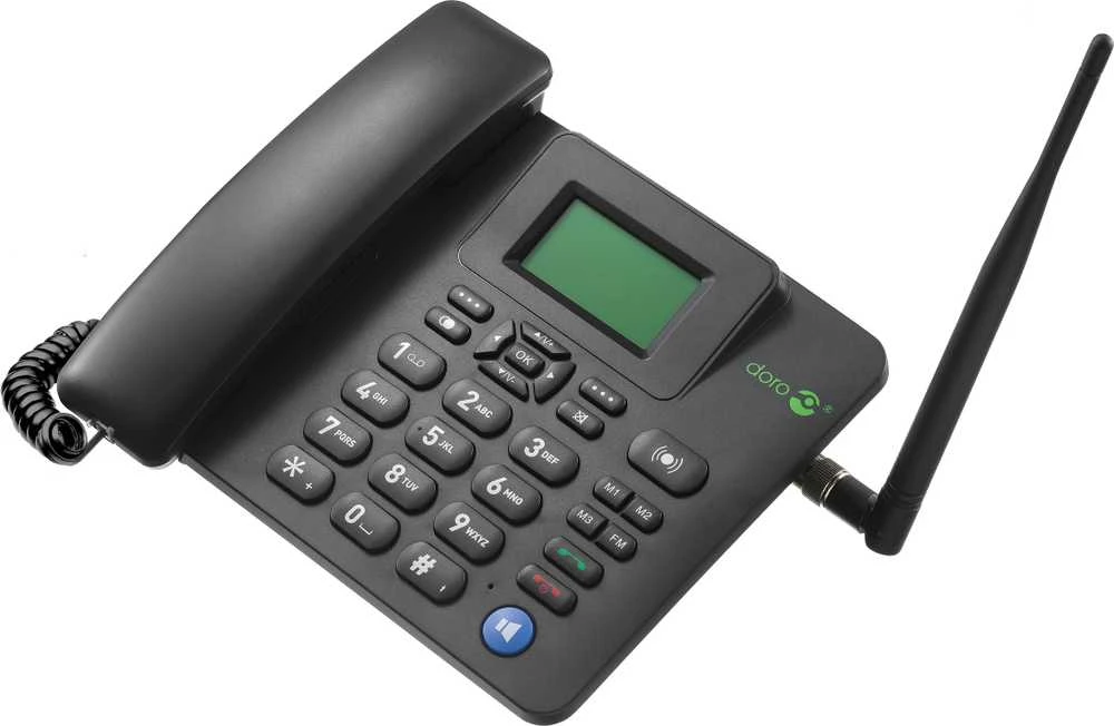 Laidinis telefonas Doro 4100H GSM stalinis telefonas Juodas