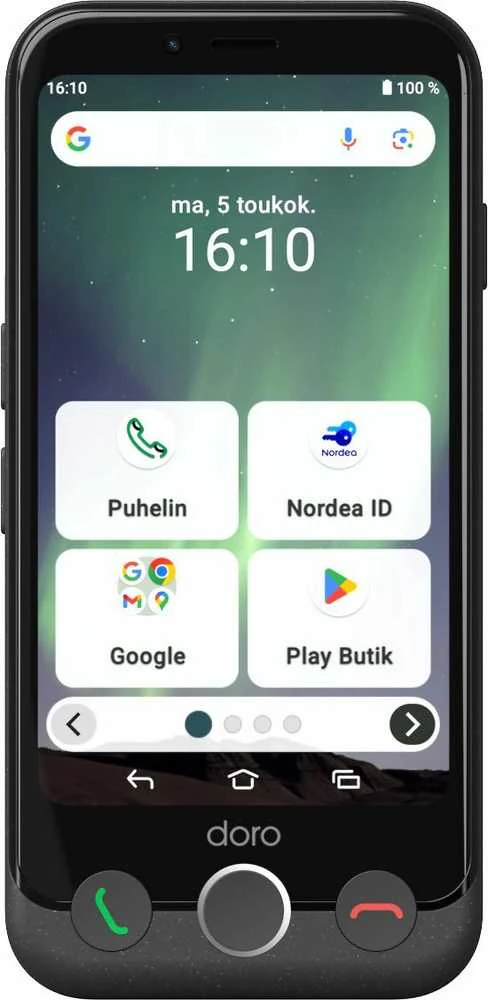 Išmanusis telefonas Doro Aurora A11, 4/ 64GB, grafito spalvos
