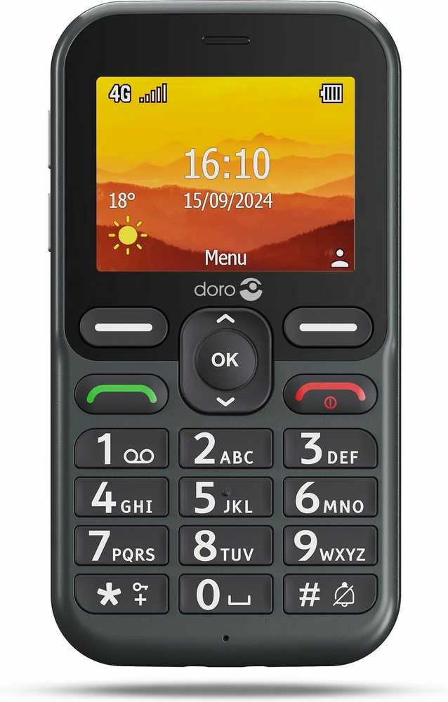 Doro Leva L11, Juostelinis, Viena SIM, 6,1 cm (2.4"), 2 MP, 1150 mAh, Grafito
