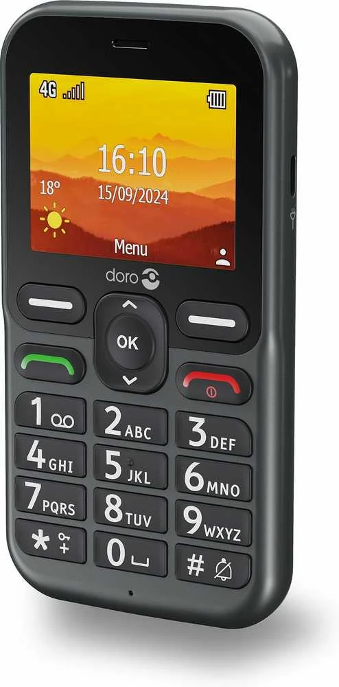Doro Leva L11, Juostelinis, Viena SIM, 6,1 cm (2.4"), 2 MP, 1150 mAh, Grafito