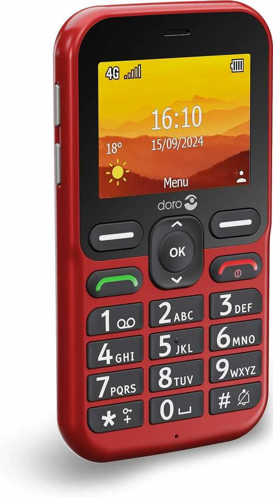 Mobilusis telefonas DORO LEVAL11, Raudonos spalvos