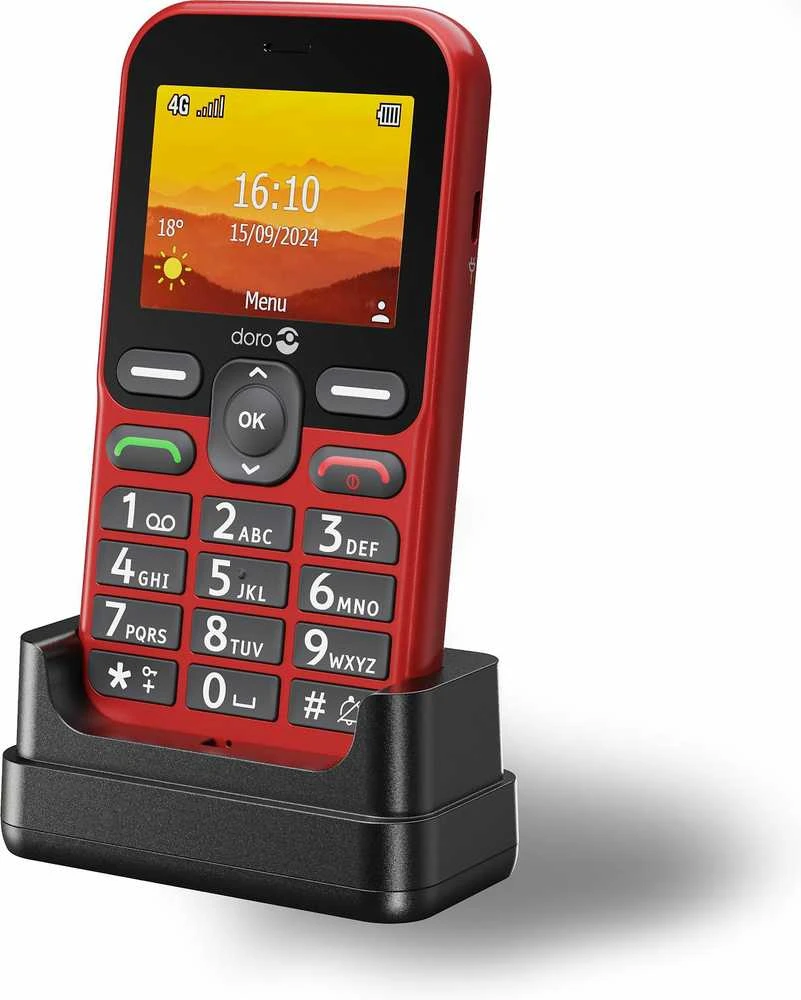 Mobilusis telefonas DORO LEVAL11, Raudonos spalvos