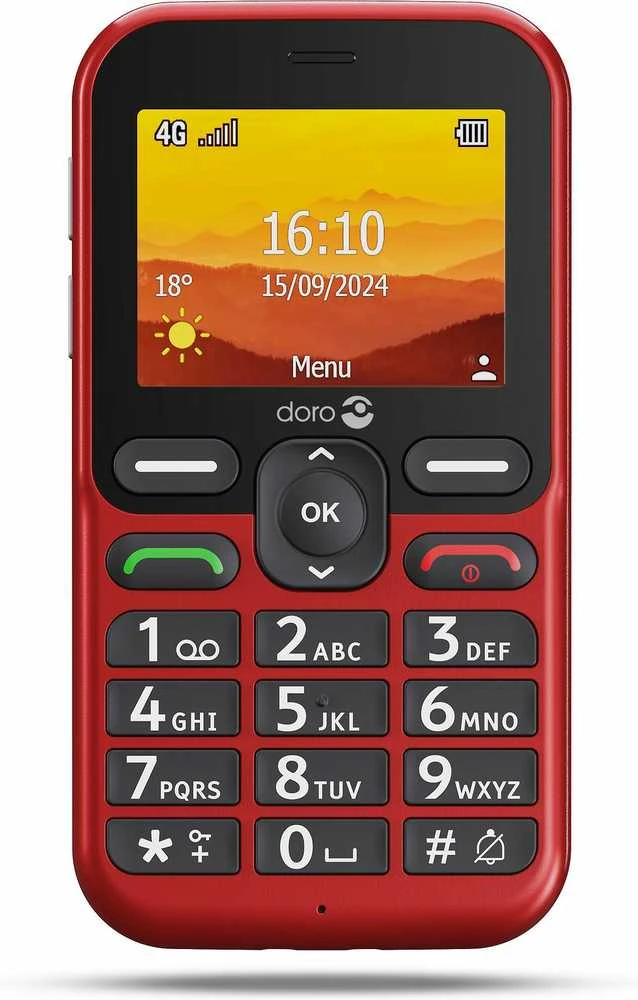 Mobilusis telefonas DORO LEVAL11, Raudonos spalvos