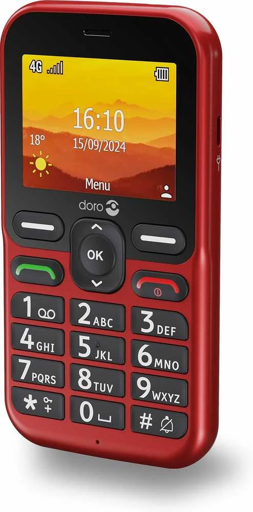 Mobilusis telefonas DORO LEVAL11, Raudonos spalvos