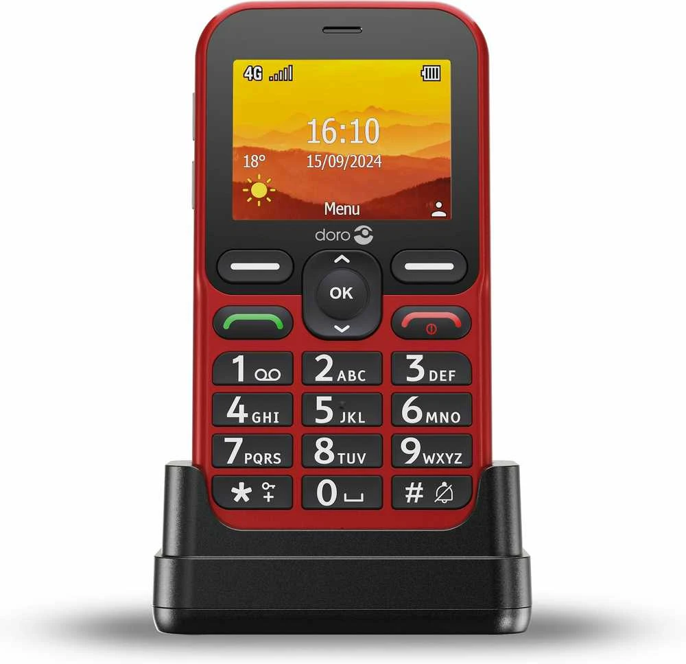 Mobilusis telefonas DORO LEVAL11, Raudonos spalvos