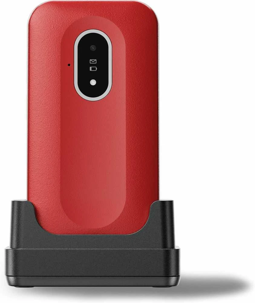 Doro Leva L21, Clamshell, Single SIM, 7.11 cm (2.8"), 2 MP, 1150 mAh, Raudona, Baltas