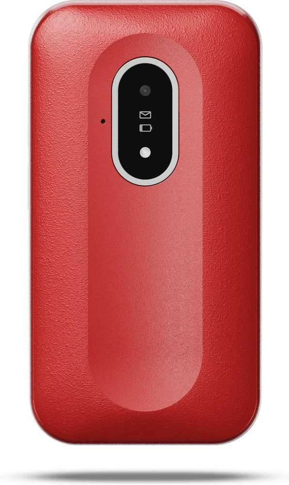 Doro Leva L21, Clamshell, Single SIM, 7.11 cm (2.8"), 2 MP, 1150 mAh, Raudona, Baltas