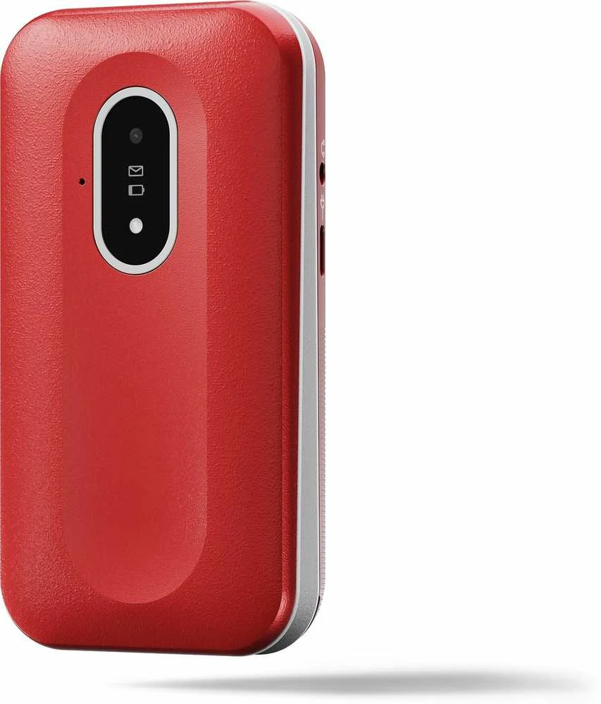 Doro Leva L21, Clamshell, Single SIM, 7.11 cm (2.8"), 2 MP, 1150 mAh, Raudona, Baltas