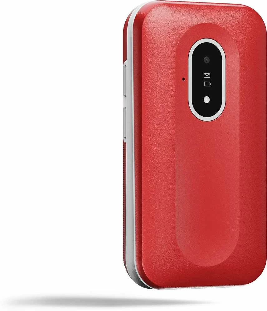 Doro Leva L21, Clamshell, Single SIM, 7.11 cm (2.8"), 2 MP, 1150 mAh, Raudona, Baltas