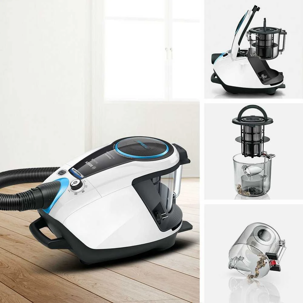 Bosch Dulkių siurblys be maišelio Pro Silence, Baltos spalvos (BGS7SIL1)