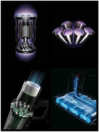 Dyson V10 Submarine 2-in-1 Laidinė Dulkių Siurblys Baterijomis Sausas & Šlapias Be Maišelio 0.76 L Varis, Pilkas