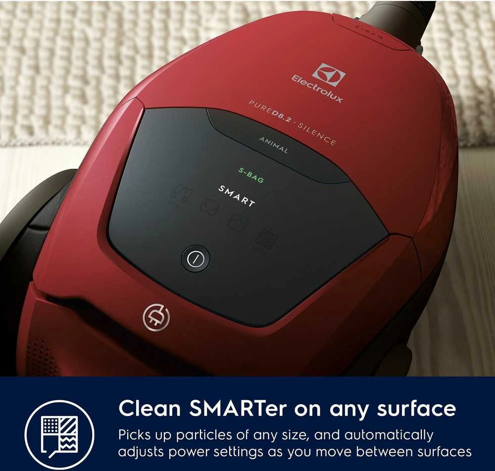 Electrolux Dulkių siurblys PD82-ANIMA Pure D8 Bagled, Galia 600 W, Dulkių talpa 3,5 L, Raudona