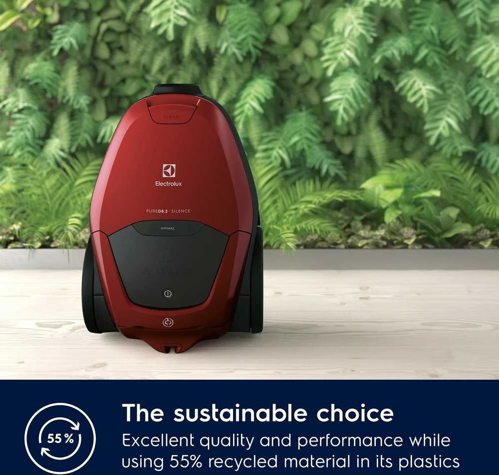 Electrolux Dulkių siurblys PD82-ANIMA Pure D8 Bagled, Galia 600 W, Dulkių talpa 3,5 L, Raudona